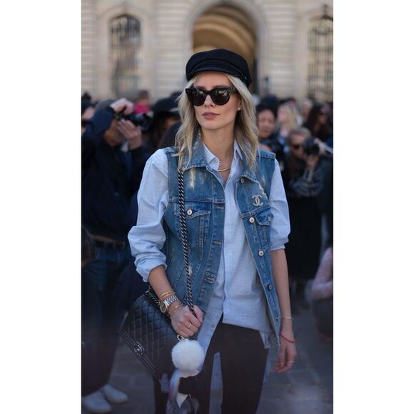 Vintage 90s Y2K Levi's Denim Blue Jean Vest Stonewashed Relaxed Fit Large Unisex - Picture 10 of 12